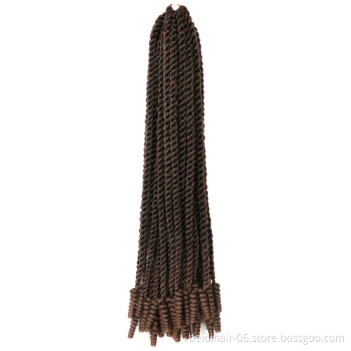 Pre-twisted Soft Coily ends Senegal Twist Crochet Braids Curly
